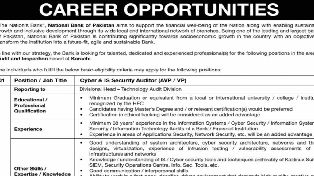 NBP Jobs 2024