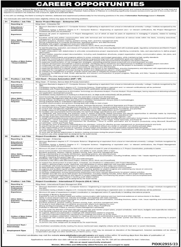 NBP Jobs 2024