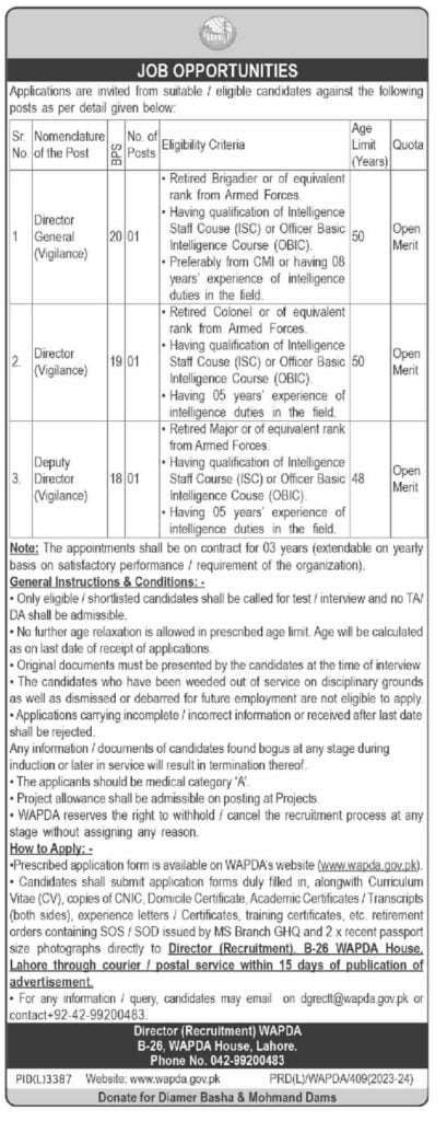 WAPDA New Jobs